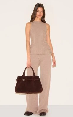 Prettylittlething Mocha Rib Knit Boat Neck Peplum Top -FRAME Clothing Shop 008423fe4aa40a6fcb0594be74eb4be17f3306a2 CNM7668 3 mocha rib knit boat neck peplum top