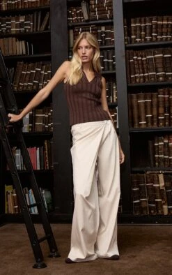 Prettylittlething Chocolate Sleeveless Wide Rib Polo Top -FRAME Clothing Shop 00cb2c087f04995c88420f2e23bdd2edcfb930ea CNN6463 3 chocolate sleeveless wide rib polo top