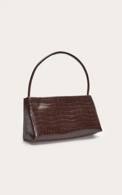 PrettyLittleThing Brown Croc Embossed Slim Shoulder Bag – Structured Curved Baguette Style -FRAME Clothing Shop 024edc008e55ac2333512436e9d6b719cc2b518a CNN2199 3 brown croc slim shoulder bag
