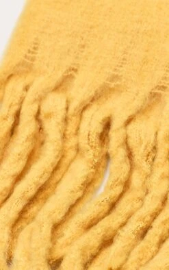 Mustard Yellow Brushed Knit Oversized Tassel Scarf – Cozy Winter Wrap -FRAME Clothing Shop 087a0d22cfd55f495433b33b59239413de6c322b CNO1599 3 mustard brushed knit tassel scarf
