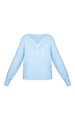 Prettylittlething Light Blue V Neck Knitted Sweater 9 Prettylittlething Light Blue V Neck Knitted Sweater -FRAME Clothing Shop 099ceb623529a58936de77e747e27bc9da9b6efb CNN6375 5 light blue v neck knitted jumper