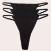 Prettylittlething Black Microfibre Thong 3 Pack