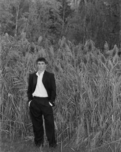 The Society Archive Black 100% Wool Tuxedo Trousers – Formal Tailored Suit Pants -FRAME Clothing Shop 11 06 THURS Men s SOA Ads NO LOGO 4x5 0001 10262025 Cobey Arner Frame x Society Archive Wide Select 126 editorial image front 1