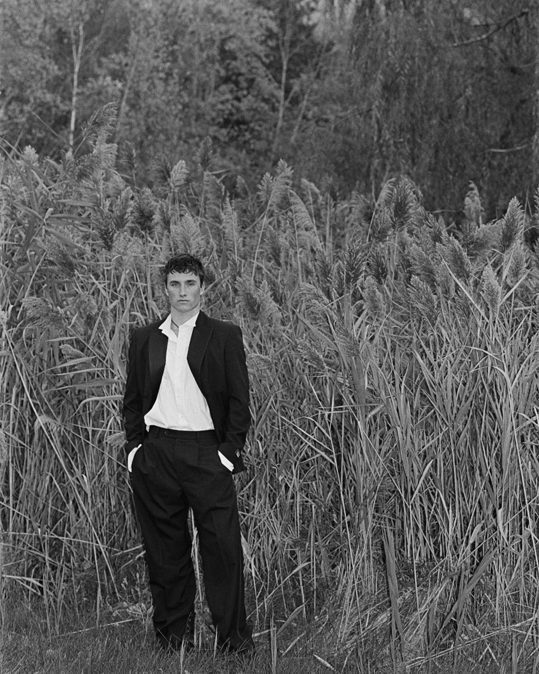 The Society Archive Black 100% Wool Tuxedo Trousers – Formal Tailored Suit Pants - Image 5