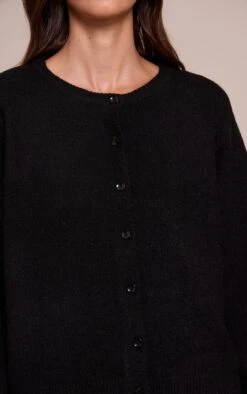 Prettylittlething Black Round Neck Knit Cardigan -FRAME Clothing Shop 11661090ad2b2a25f520cd94eaa2fb6beafc541f CNN6365 4 black round neck knit cardigan