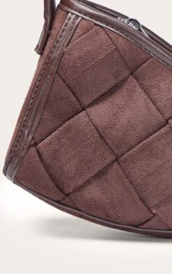 PrettyLittleThing Chocolate Faux Suede Woven Buckle Shoulder Bag -FRAME Clothing Shop 12f0767b623de2a54ceffe31a6bbaf48fe0d67f7 CNO3333 5 chocolate faux suede weave buckle shoulder bag