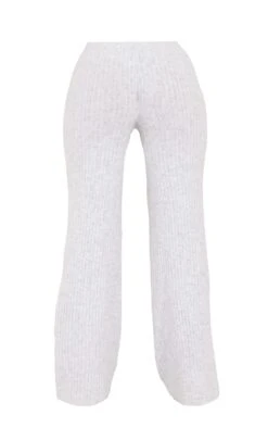 Prettylittlething Grey Luxe Rib Knit Wide Leg Pants -FRAME Clothing Shop 169be40ac271b7189e26de51c3a22a9c796ef45e cmz1687 5