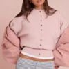 Prettylittlething Pink Compact Knit Cardigan