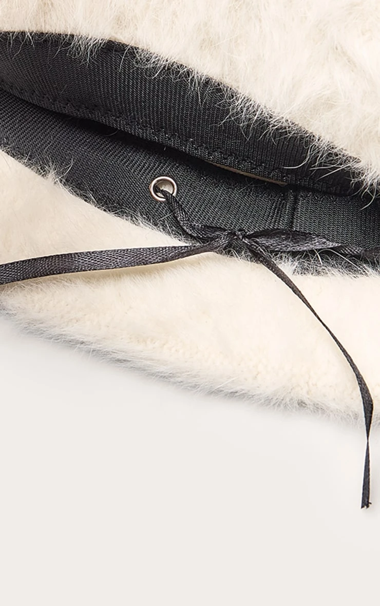 Prettylittlething Cream Shaggy Fur Bucket Hat 3 Prettylittlething Cream Shaggy Fur Bucket Hat - Image 3