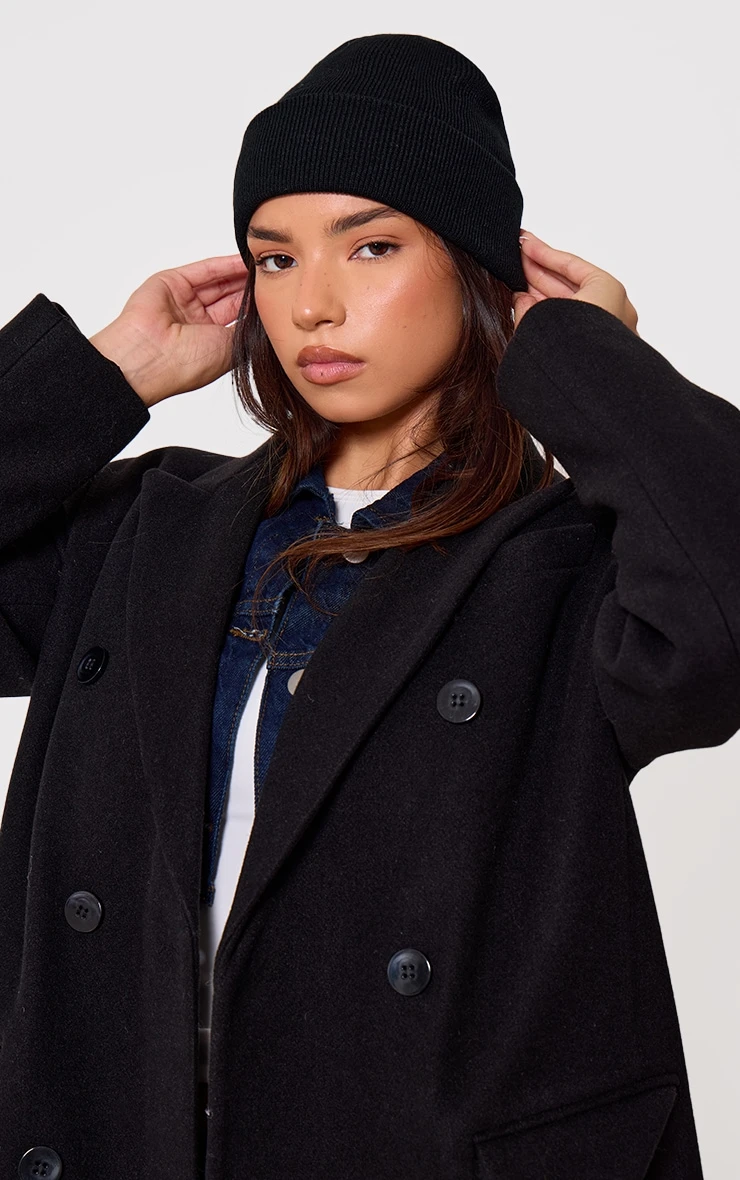 Prettylittlething Black Beanie Hat 1 Prettylittlething Black Beanie Hat