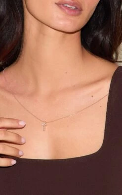 PrettyLittleThing Gold Dainty Diamante Cross – Minimalist Fine Chain Necklace 6 PrettyLittleThing Gold Dainty Diamante Cross – Minimalist Fine Chain Necklace -FRAME Clothing Shop 1c86a40db803182ef81c5c51094a6018306c2058 CMU8801 3 gold simple dainty diamante cross necklace