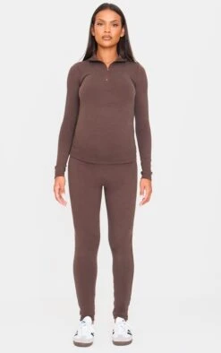 Prettylittlething Maternity Chocolate Premium Soft Touch Leggings