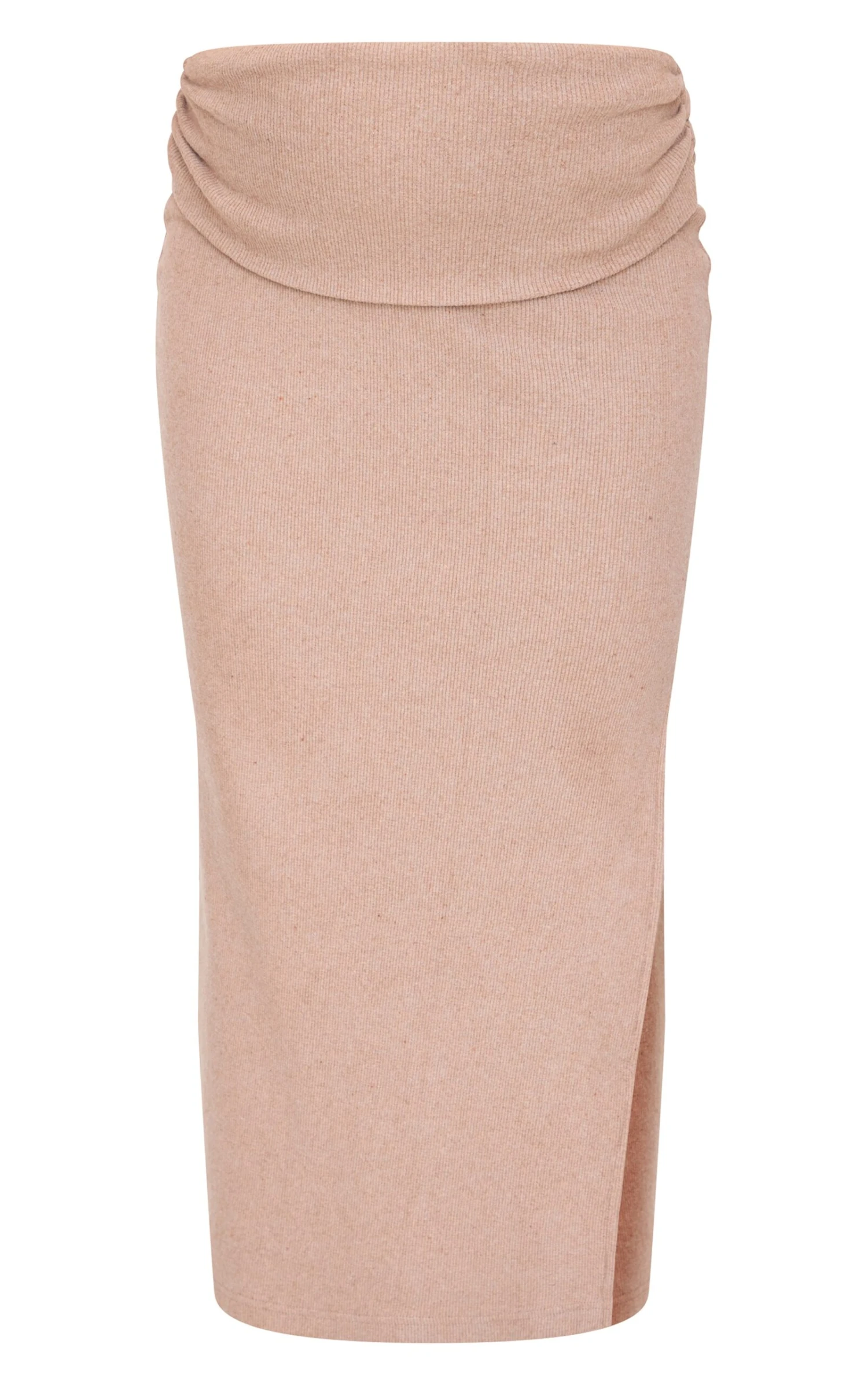 Prettylittlething Maternity Taupe Brushed Rib Ruched Detail Foldover Maxi Skirt 5 Prettylittlething Maternity Taupe Brushed Rib Ruched Detail Foldover Maxi Skirt - Image 5
