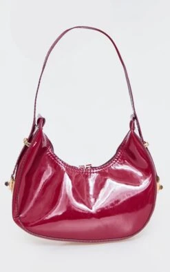 PrettyLittleThing Burgundy Patent Rounded Mini Shoulder Bag – High-Shine Zip Handbag -FRAME Clothing Shop 1f4a8f364cacd15feea36d9db513f8d937c34fa1 cnl0333 3