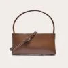 PrettyLittleThing Chocolate Brown Slim Shoulder Bag - Minimalist Evening Handbag
