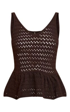 Prettylittlething Chocolate Peplum Knit Crochet Top 9 Prettylittlething Chocolate Peplum Knit Crochet Top -FRAME Clothing Shop 223efa57757cad632af2ed1047d261c941b096bd CNN6433 5 chocolate peplum knit crochet top