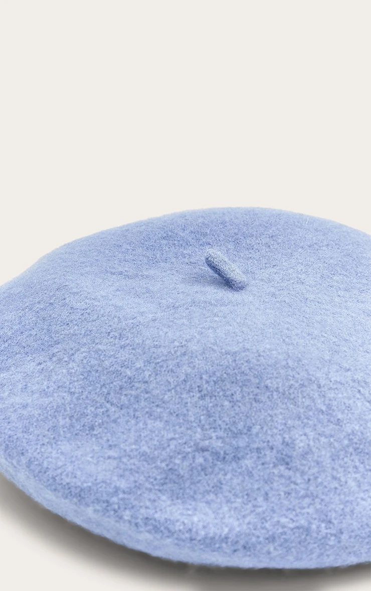 Prettylittlething Powder Blue Soft Knit Beret 3 Prettylittlething Powder Blue Soft Knit Beret - Image 3
