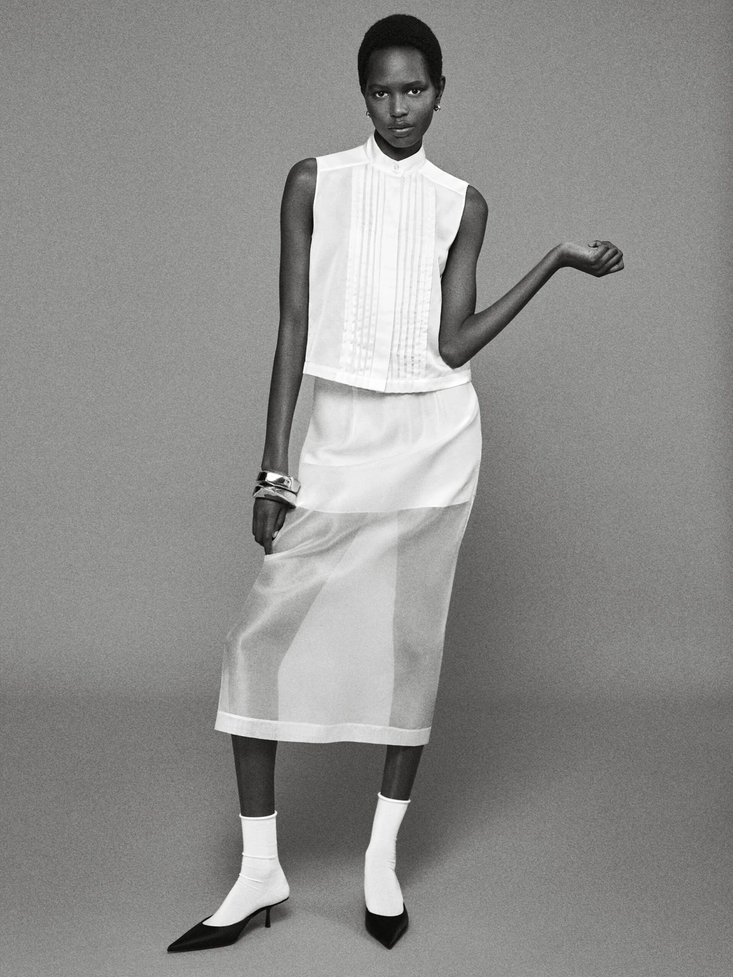 The Tux Blouse -- Alabaster 2 The Tux Blouse -- Alabaster - Image 2