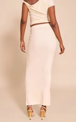 Prettylittlething Cream Trim Detail Maxi Skirt -FRAME Clothing Shop 289d4eb16524900c96f2480316389b771bd39cbb CNO5083 3 cream trim detail maxi skirt