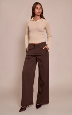 Prettylittlething Butter Cream Sheer Knit Polo Top -FRAME Clothing Shop 29d0352ab21ee27037d9e9e4a74846856dd177ad CNN6997 3 butter cream sheer knit polo top