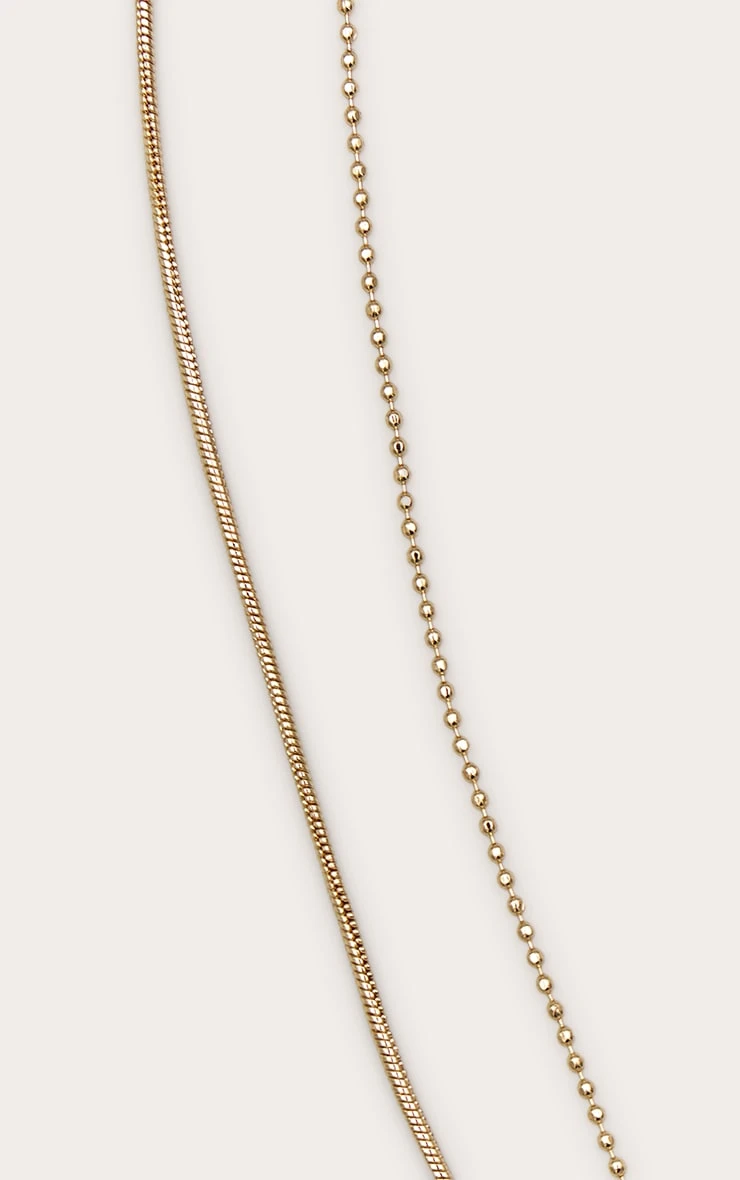 PrettyLittleThing Gold Dainty Simple Chain Double Layering Necklace - Recycled Brass Minimalist Jewelry 2 PrettyLittleThing Gold Dainty Simple Chain Double Layering Necklace - Recycled Brass Minimalist Jewelry - Image 2