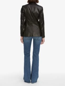 The Peak Lapel Leather Blazer -- Black 12 The Peak Lapel Leather Blazer -- Black -FRAME Clothing Shop 3014889 NEBU WF25LBZ001 BLK 8960 60d547f3 4866 460c 83ba c5565e2a7ba4 blazer back image