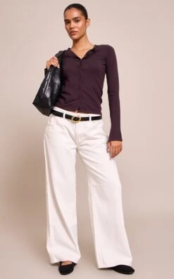 Prettylittlething Chocolate Button Through Fine Knit Cardigan -FRAME Clothing Shop 323f48d377387d22414c8fdc662c2aac3aa7153b CNN6354 3 chocolate button through fine knit cardigan