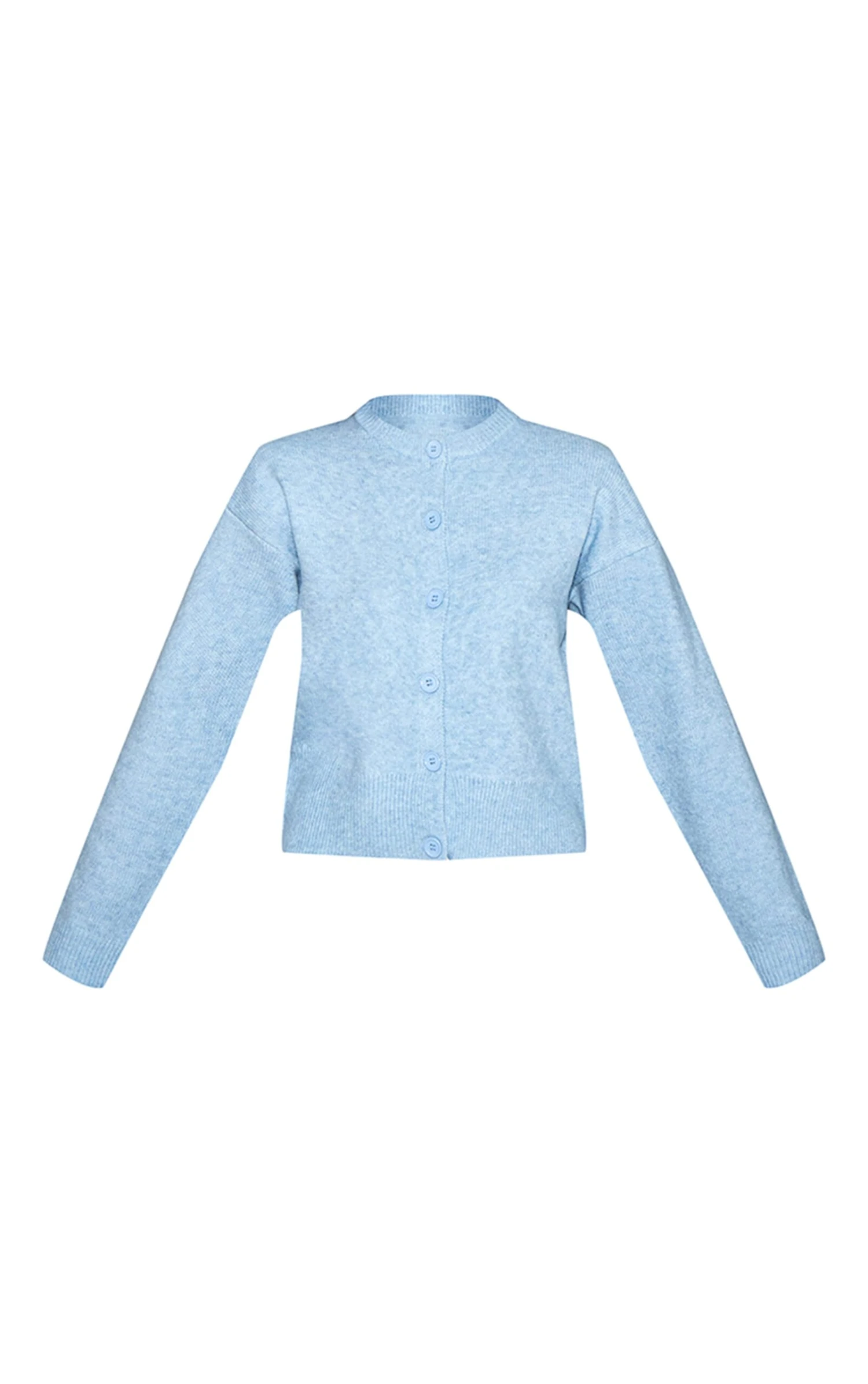 Prettylittlething Light Blue Crew Neck Knit Cardigan 5 Prettylittlething Light Blue Crew Neck Knit Cardigan - Image 5