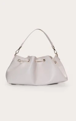 PrettyLittleThing Cream Soft PU Mini Drawstring Shoulder Bag with Gold Hardware -FRAME Clothing Shop 33090eb7627e147fc51e75cb570d552a62dc2116 CNN2842 4 cream soft pu drawstring shoulder bag
