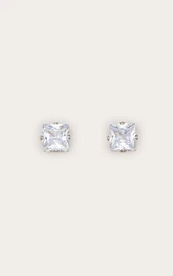 Prettylittlething Valeane Silver Crystal Studs
