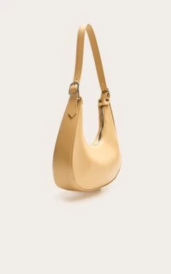 PrettyLittleThing Butter Yellow Curved PU Shoulder Bag - Pastel Minimalist Day Bag -FRAME Clothing Shop 360125c462202ba5f21d5d03b365b036bf6cacf8 CNN4943 3 butter yellow curved pu shoulder bag