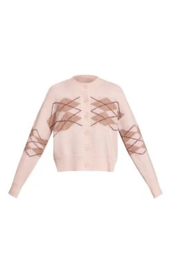 Beige Argyle Button Through Cardigan -FRAME Clothing Shop 38a963ca87a0a7feb26f480eb93ea04f66a54307 CNN9450 5 beige argyle button through cardigan