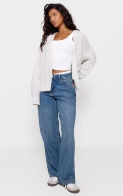 Prettylittlething Grey Chunky Knit Slouchy Cardigan -FRAME Clothing Shop 3ad97e285f5e2d4ea18add8e3bf96b43bb2c511b cmk2924 3