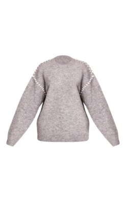 Grey Blanket Stitch Knit Sweater 9 Grey Blanket Stitch Knit Sweater -FRAME Clothing Shop 3e92fed97302da85125c0bef58840287612006e0 CNN9615 5 grey blanket stitch knit jumper