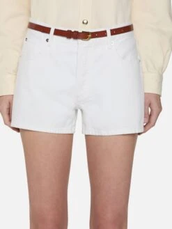 The Hang Short -- White 10 The Hang Short -- White -FRAME Clothing Shop 4000728 WHT 1451 shorts front detail image