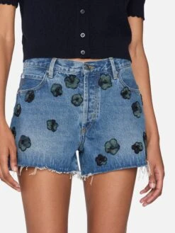 Atelier Embellished Hang Short -- Juliet -FRAME Clothing Shop 4000EB210 JLET 01720 jeans front detail image