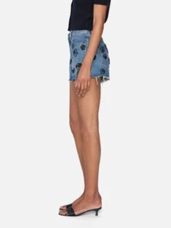 Atelier Embellished Hang Short -- Juliet -FRAME Clothing Shop 4000EB210 JLET 01727 jeans side angle image