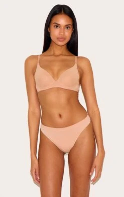 Prettylittlething Dark Nude Scoop Cupped Underwired Bra