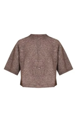 Taupe Soft Knit Short Sleeve Cardigan -FRAME Clothing Shop 427f646b4f50ce3d7555d30166d40407546490ef CNN9468 5 taupe soft knit short sleeve cardigan