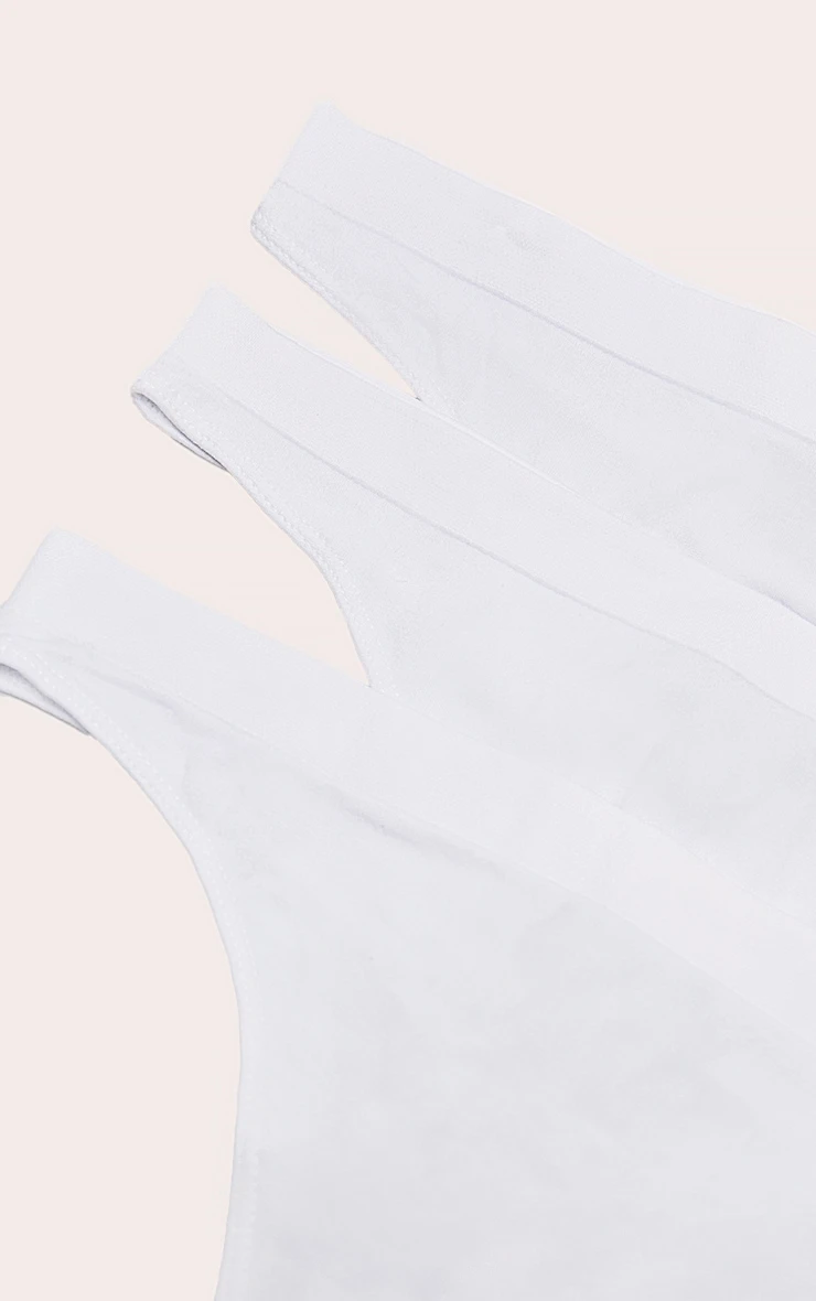 Prettylittlething White Pack Of 3 Seamless Thongs 2 Prettylittlething White Pack Of 3 Seamless Thongs - Image 2