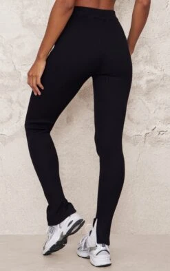 Prettylittlething Black Knitted Split Hem Flare Pants -FRAME Clothing Shop 4773d2f10b8c113b3e8dc3ec78c767c04b3497aa cmz5071 3