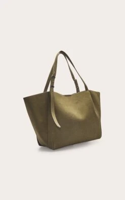 PrettyLittleThing Olive Faux Suede Structured Adjustable Strap Tote Bag -FRAME Clothing Shop 4884f66e3e86382e3b763a5fbeda5445e7f1cac8 CNN2827 3 olive faux suede adjustable strap tote bag