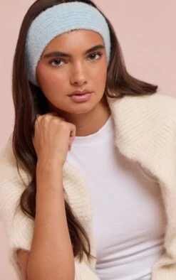 Powder Blue Brushed Knit Headband