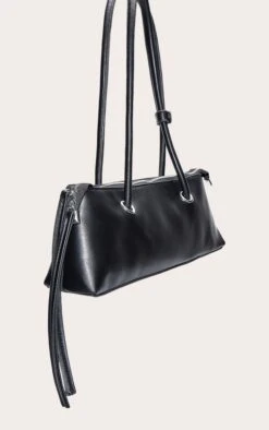 PrettyLittleThing Black Patent Elongated Handle Shoulder Bag β Structured Minimalist Handbag 9 PrettyLittleThing Black Patent Elongated Handle Shoulder Bag β Structured Minimalist Handbag -FRAME Clothing Shop 504186e39c885ca46e1c3ac3dbe85dddd15f6d3a CNO0718 5 black elongated handle shoulder bag