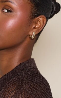 Prettylittlething Gold Abstract Small Stud Multi-Pack