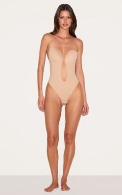 Prettylittlething Nude Shapewear Plunge Body -FRAME Clothing Shop 57519aaedd18e61329648764a3a5240cb9ebedf7 CLS8625 3 nude shapewear plunge body