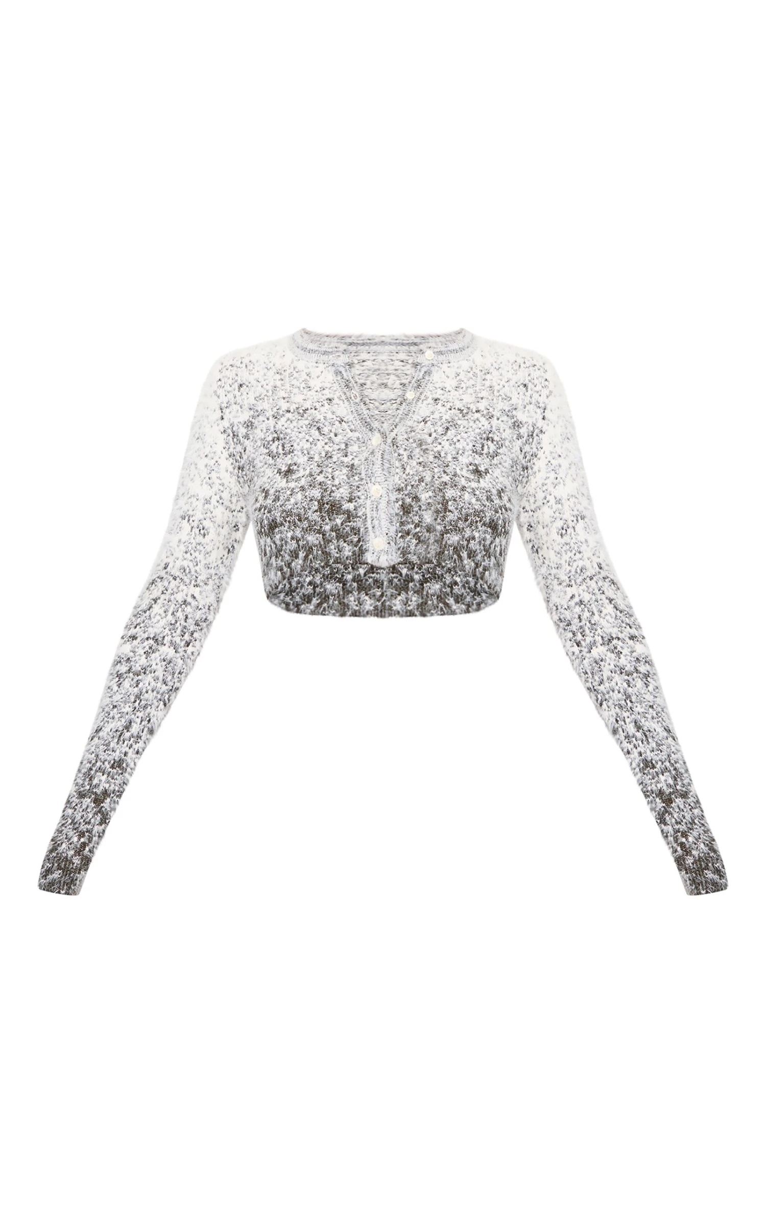 Prettylittlething Cream Soft Marl Knit Button Up Cropped Cardigan 5 Prettylittlething Cream Soft Marl Knit Button Up Cropped Cardigan - Image 5