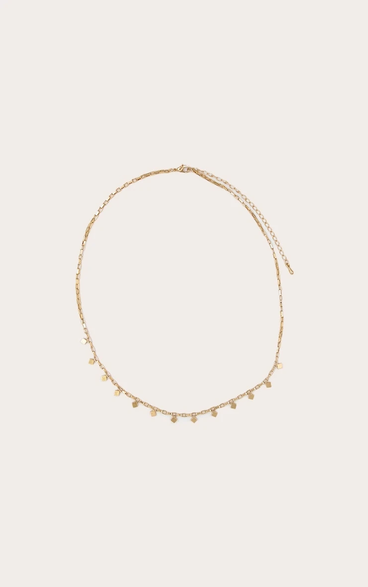 PrettyLittleThing Gold Recycled Steel Trim Choker Necklace - Adjustable Lobster Clasp 1 PrettyLittleThing Gold Recycled Steel Trim Choker Necklace - Adjustable Lobster Clasp