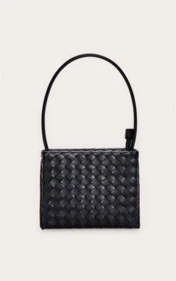 PrettyLittleThing Black Woven Structured Mini Shoulder Bag with Gold Hardware 8 PrettyLittleThing Black Woven Structured Mini Shoulder Bag with Gold Hardware -FRAME Clothing Shop 5c959bb8606aeddbea3023fa207d863bdb2ded02 CNN2833 4 black weave structured mini shoulder bag