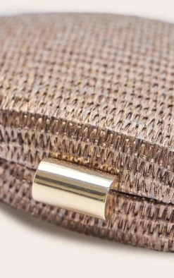 PrettyLittleThing Chocolate Brown Oval Raffia Structured Clutch - Woven Hard Case Evening Bag -FRAME Clothing Shop 60b9cfe514e690332400cbe2371b5bf54f34b2ef CNN3445 5 chocolate oval raffia structured clutch